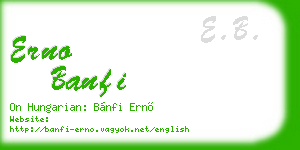 erno banfi business card
